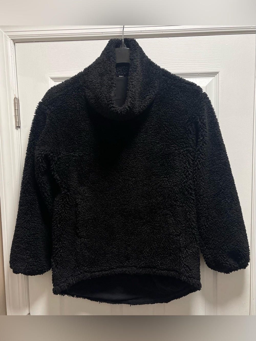Lululemon Warmth Restore Long Cozy Soft Fleece Pullover Black #LW3FIBS Size 4 - Picture 2 of 12